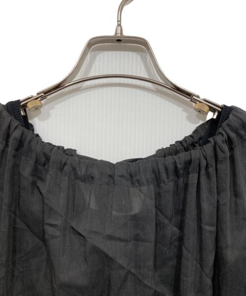 DES PRES（デ プレ）DES PRES (デ プレ) コットンシルクローン ギャザーマキシワンピース ブラック サイズ:Sの古着・服飾アイテム