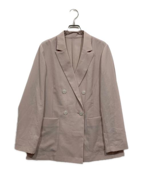 ARPEGE STORY（アルページュストーリー）ARPEGE STORY (アルページュストーリー) シアーダブルジャケット ピンク サイズ:1の古着・服飾アイテム