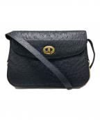 Christian Diorクリスチャン ディオール）の古着「ショルダーバッグ/オーストリッチ/オールド」｜ネイビー