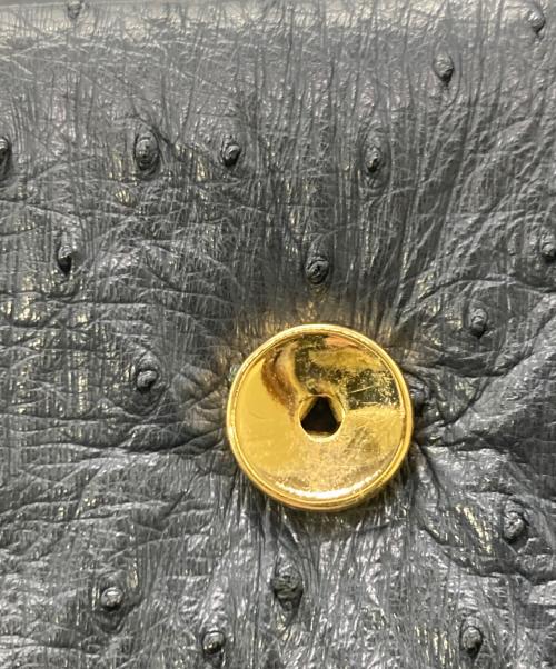 Christian Dior（クリスチャン ディオール）Christian Dior (クリスチャン ディオール) ショルダーバッグ/オーストリッチ/オールド ネイビーの古着・服飾アイテム