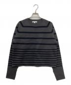 自由区ジユウク）の古着「ウールミラノボーダー ニット」｜グレー