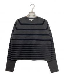 自由区（ジユウク）の古着「ウールミラノボーダー ニット」｜グレー