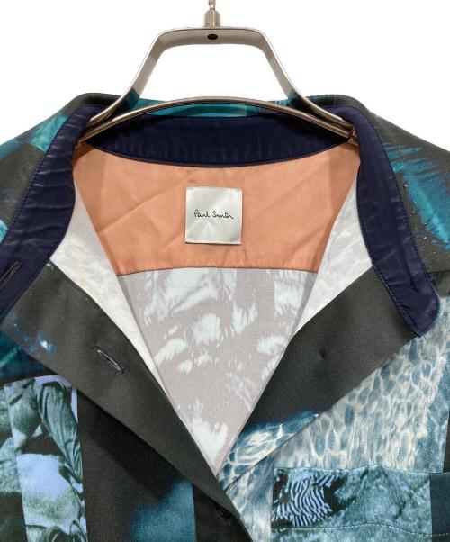 PAUL SMITH（ポールスミス）PAUL SMITH (ポールスミス) 総柄プリントシャツワンピース グリーン サイズ:38の古着・服飾アイテム
