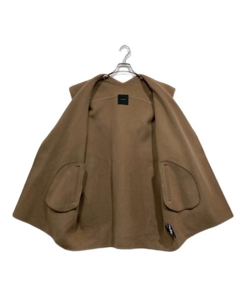Spick and Span（スピック＆スパン）Spick and Span (スピックアンドスパン) ダブルモッサリバーフーディーガウンコート ブラウン サイズ:36の古着・服飾アイテム