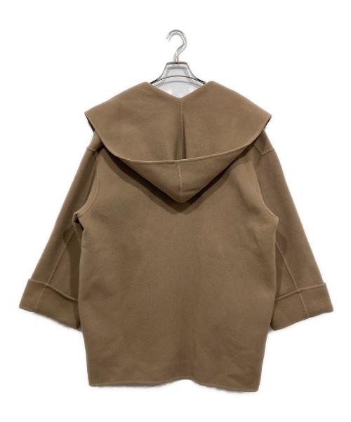 Spick and Span（スピック＆スパン）Spick and Span (スピックアンドスパン) ダブルモッサリバーフーディーガウンコート ブラウン サイズ:36の古着・服飾アイテム