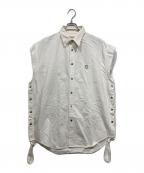 JOHN LAWRENCE SULLIVANジョン ローレンス サリバン）の古着「カットオフデニムシャツ」｜ホワイト