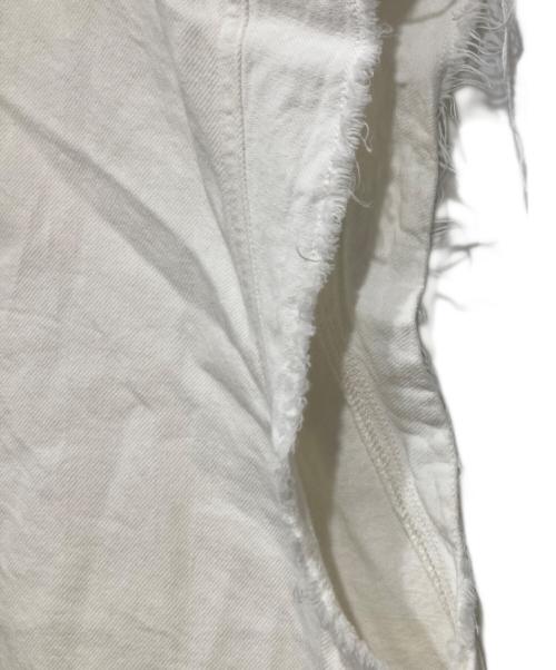 JOHN LAWRENCE SULLIVAN（ジョン ローレンス サリバン）JOHN LAWRENCE SULLIVAN (ジョン ローレンス サリバン) カットオフデニムシャツ ホワイト サイズ:46の古着・服飾アイテム