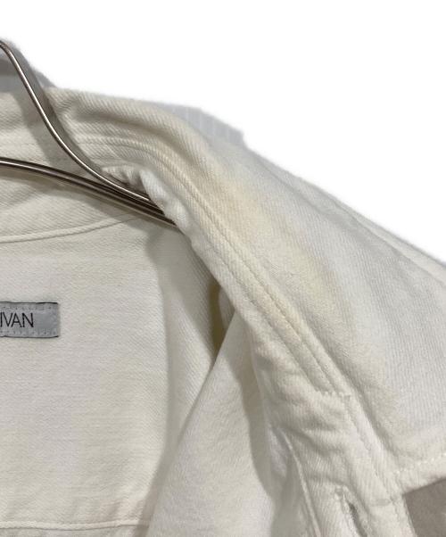 JOHN LAWRENCE SULLIVAN（ジョン ローレンス サリバン）JOHN LAWRENCE SULLIVAN (ジョン ローレンス サリバン) カットオフデニムシャツ ホワイト サイズ:46の古着・服飾アイテム