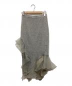 UN3D.アンスリード）の古着「フリルデザインスカート」｜グレー