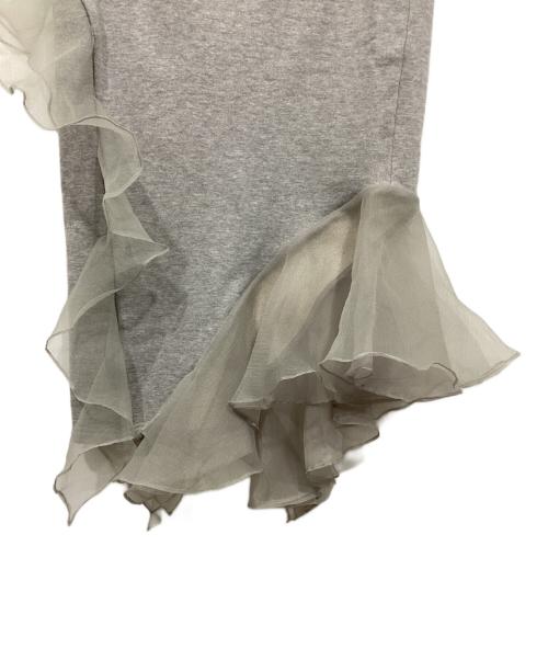 UN3D.（アンスリード）UN3D. (アンスリード) フリルデザインスカート グレー サイズ:38の古着・服飾アイテム