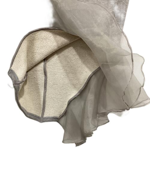 UN3D.（アンスリード）UN3D. (アンスリード) フリルデザインスカート グレー サイズ:38の古着・服飾アイテム