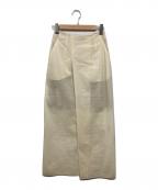 STUNNING LUREスタニングルアー）の古着「シアーストレッチロングスカート」｜ベージュ