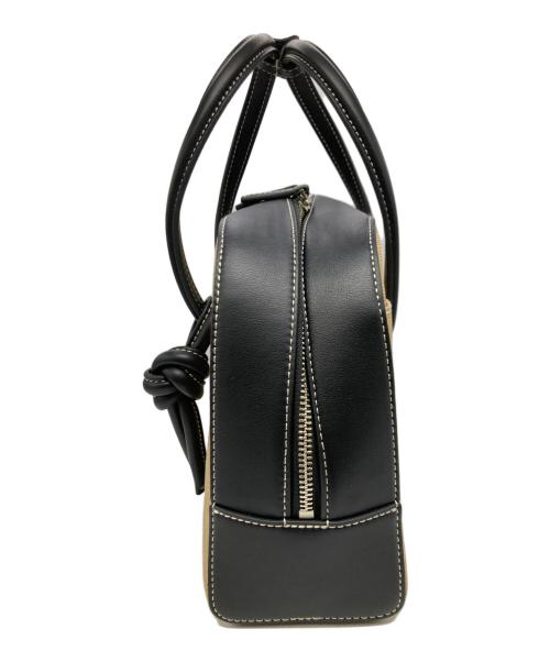 VASIC（ヴァジック）VASIC (ヴァジック) Apero Mini Mini  Raffia ハンドバッグ ベージュ×ブラックの古着・服飾アイテム