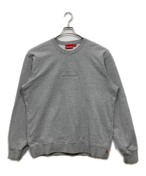 SUPREME（シュプリーム）Supreme (シュプリーム) Cutout Logo Crewneck グレー サイズ:XLの古着・服飾アイテム