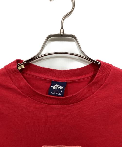 stussy（ステューシー）stussy (ステューシー) ロングスリーブカットソー レッド サイズ:Lの古着・服飾アイテム