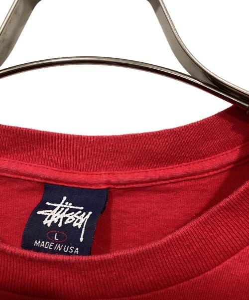 stussy（ステューシー）stussy (ステューシー) ロングスリーブカットソー レッド サイズ:Lの古着・服飾アイテム