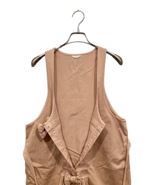 PINK HOUSE（ピンクハウス）PINK HOUSE (ピンクハウス) リボンデザインノースリーブワンピース ピンク サイズ:サイズ表記なしの古着・服飾アイテム