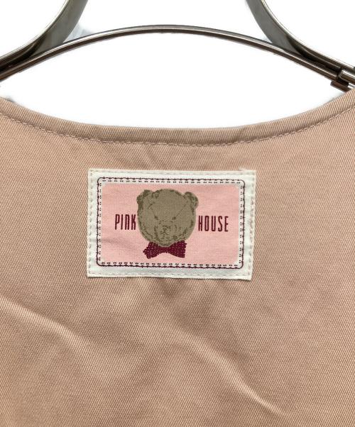 PINK HOUSE（ピンクハウス）PINK HOUSE (ピンクハウス) リボンデザインノースリーブワンピース ピンク サイズ:サイズ表記なしの古着・服飾アイテム