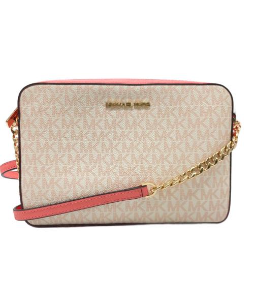 MICHAEL KORS（マイケル・コース）MICHAEL KORS (マイケル・コース) チェーンショルダーバッグ ピンクの古着・服飾アイテム