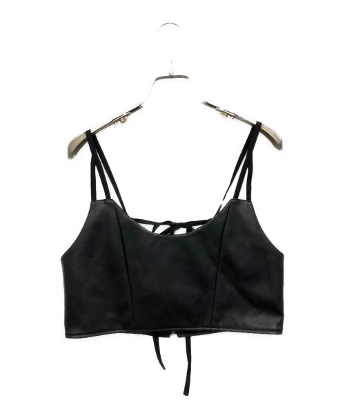 HARE（ハレ）HARE (ハレ) ビスチェ付フェイクレザーシャツジャケット ブラック サイズ:Freeの古着・服飾アイテム