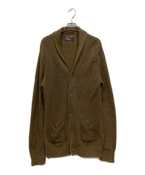 stussy（ステューシー）stussy (ステューシー) リネンコットンカーディガン ブラウン サイズ:Mの古着・服飾アイテム