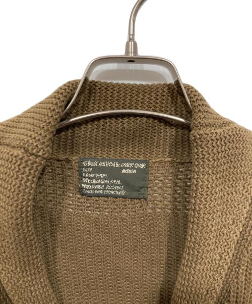 stussy（ステューシー）stussy (ステューシー) リネンコットンカーディガン ブラウン サイズ:Mの古着・服飾アイテム