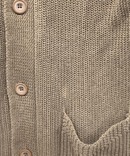 stussy（ステューシー）stussy (ステューシー) リネンコットンカーディガン ブラウン サイズ:Mの古着・服飾アイテム