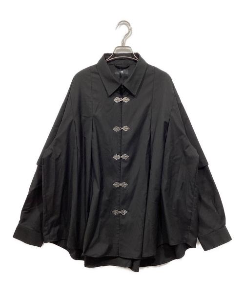 HARE（ハレ）HARE (ハレ) レイヤードフックボタンジャケット ブラック サイズ:Freeの古着・服飾アイテム