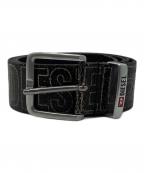 DIESELディーゼル）の古着「ロゴレザーベルト」｜ブラック