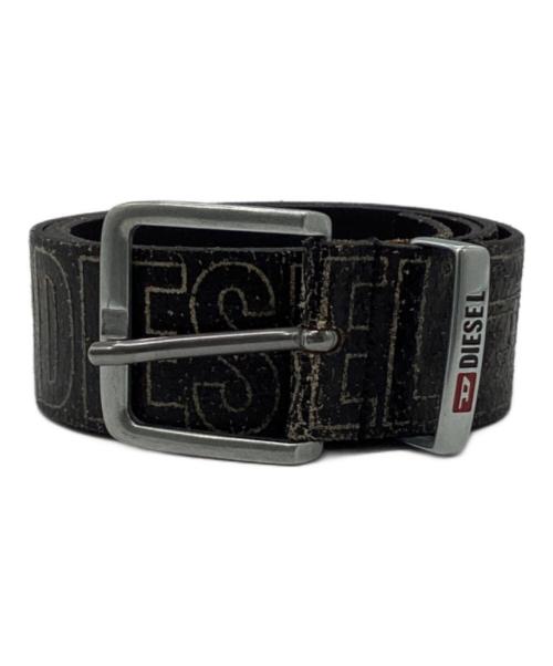 DIESEL（ディーゼル）DIESEL (ディーゼル) ロゴレザーベルト ブラックの古着・服飾アイテム