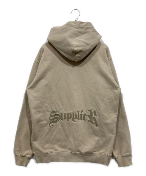 SUPPLIER（サプライヤー）SUPPLIER (サプライヤー) ラインストーンプルオーバーパーカー ベージュ サイズ:Lの古着・服飾アイテム