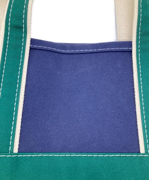 L.L.Bean（エルエルビーン）L.L.Bean (エルエルビーン) BEAMS (ビームス) キャンバストートバッグ グリーン×ネイビーの古着・服飾アイテム