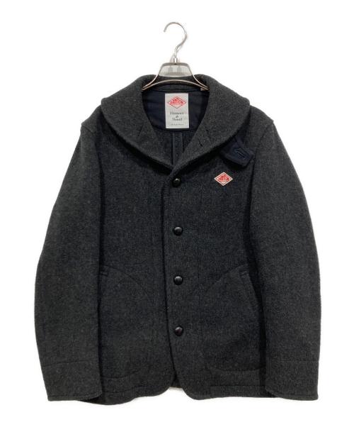 DANTON（ダントン）DANTON (ダントン) 丸襟ウールモッサジャケット グレー サイズ:Lの古着・服飾アイテム