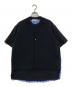 CULLNI（クルニ）の古着「レイヤードプルオーバー半袖シャツ」｜ブラック×ブルー