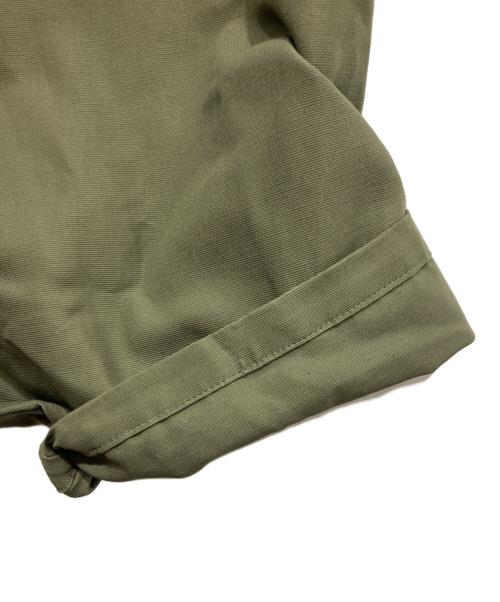 SOU・SOU（ソウソウ）SOU・SOU (ソウソウ) サルエルパンツ / 綿麻 斜子織 富士2.0 グリーン / 鶸茶×間ぬき サイズ:XSの古着・服飾アイテム