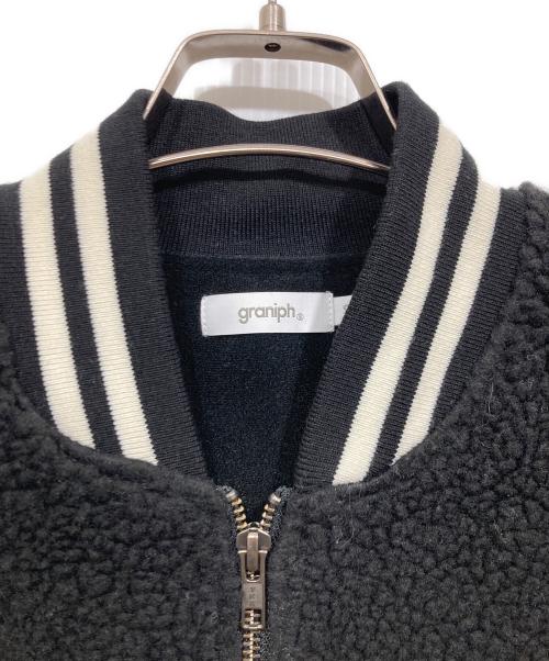 graniph（グラニフ）graniph (グラニフ) ゴーストバスターズ (ゴーストバスターズ) コラボボアスタジャン ブラック×ホワイト サイズ:Sの古着・服飾アイテム