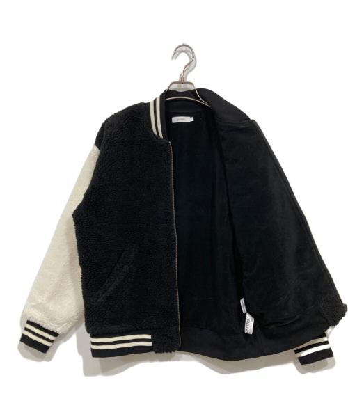 graniph（グラニフ）graniph (グラニフ) ゴーストバスターズ (ゴーストバスターズ) コラボボアスタジャン ブラック×ホワイト サイズ:Sの古着・服飾アイテム