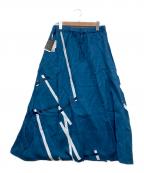 SOU・SOUソウソウ）の古着「サルエルパンツ / 麻 富士 2.0」｜ブルー / 舛花色×鳶