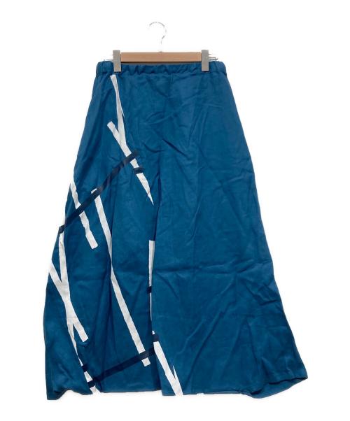 SOU・SOU（ソウソウ）SOU・SOU (ソウソウ) サルエルパンツ / 麻 富士 2.0 ブルー / 舛花色×鳶 サイズ:Sの古着・服飾アイテム