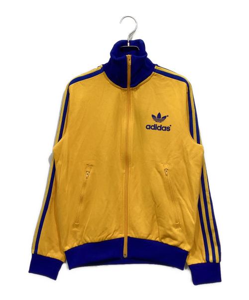 adidas（アディダス）adidas (アディダス) トラックジャケット / 70s復刻 TRACK TOP JKT イエロー×ブルー サイズ:Mの古着・服飾アイテム