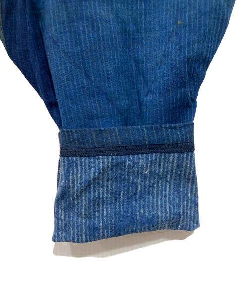 SOU・SOU（ソウソウ）SOU・SOU (ソウソウ) 高島縮 20/20 裁付えんゆう穿き ブルー / BOROⅡ サイズ:Lの古着・服飾アイテム