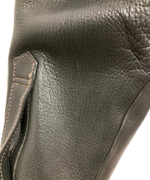 THE FLAT HEAD（ザ・フラットヘッド）THE FLAT HEAD (ザ・フラットヘッド) ディアスキンレザーシャツジャケット ブラック サイズ:42の古着・服飾アイテム