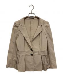 FOXEY NEWYORK（フォクシーニューヨーク）の古着「フリルテーラードジャケット」｜ベージュ