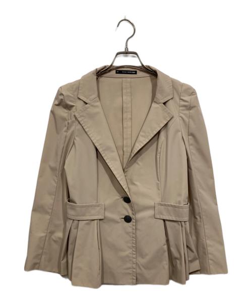FOXEY NEWYORK（フォクシーニューヨーク）FOXEY NEWYORK (フォクシーニューヨーク) フリルテーラードジャケット ベージュ サイズ:40の古着・服飾アイテム