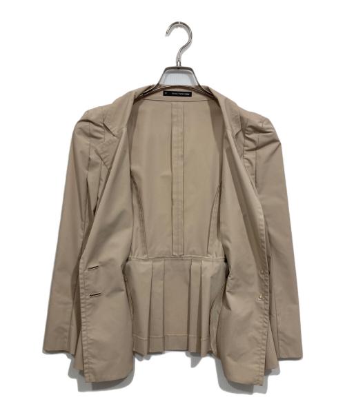 FOXEY NEWYORK（フォクシーニューヨーク）FOXEY NEWYORK (フォクシーニューヨーク) フリルテーラードジャケット ベージュ サイズ:40の古着・服飾アイテム