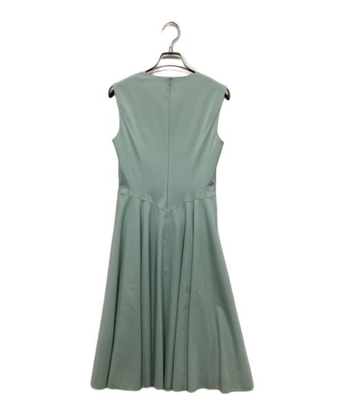 FOXEY NEWYORK（フォクシーニューヨーク）FOXEY NEWYORK (フォクシーニューヨーク) ストレッチノースリーブワンピース グリーン サイズ:表記なしの古着・服飾アイテム