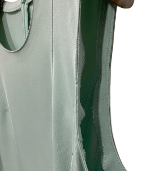 FOXEY NEWYORK（フォクシーニューヨーク）FOXEY NEWYORK (フォクシーニューヨーク) ストレッチノースリーブワンピース グリーン サイズ:表記なしの古着・服飾アイテム