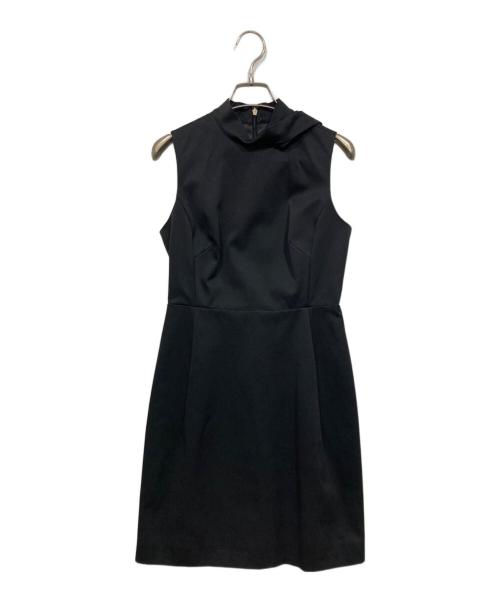 Kate Spade（ケイトスペード）Kate Spade (ケイトスペード) ボウタイノースリーブワンピース ブラックの古着・服飾アイテム
