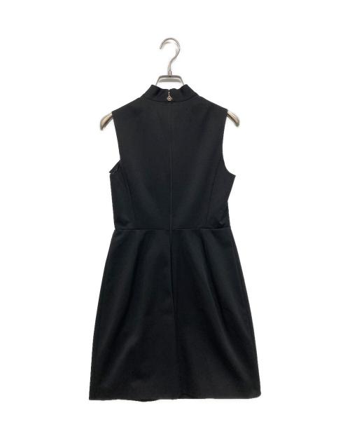 Kate Spade（ケイトスペード）Kate Spade (ケイトスペード) ボウタイノースリーブワンピース ブラックの古着・服飾アイテム