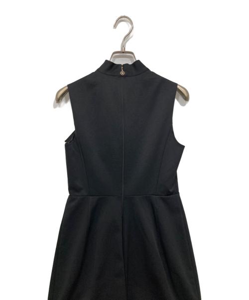 Kate Spade（ケイトスペード）Kate Spade (ケイトスペード) ボウタイノースリーブワンピース ブラックの古着・服飾アイテム